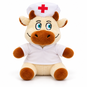 Pannenkoe knuffel (verpleegsterkoe)